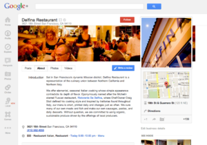 Google Local Business Page