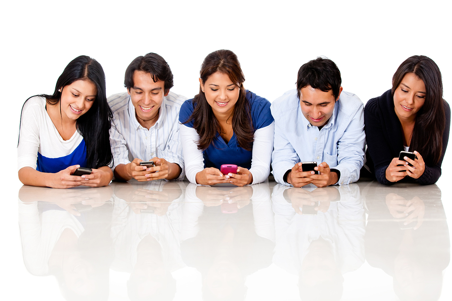 millennials on smart phones