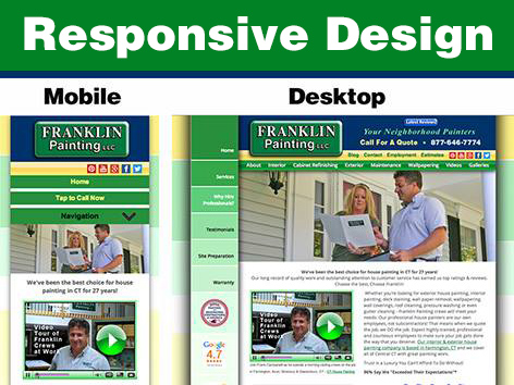 Franklin Painting LLC, Farmington CT- Responsive Web Design by Brandtastic 