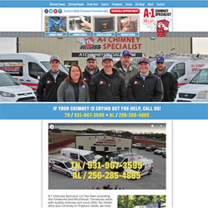 a-1 chimney specialist hompage