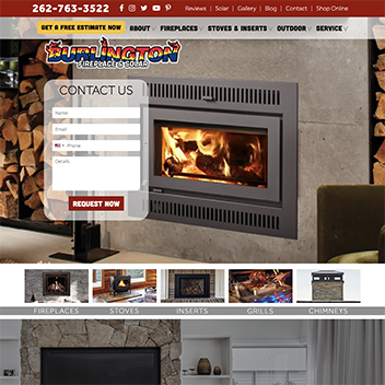 burlington fireplace & solar homepage