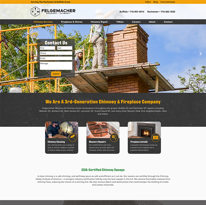 felgemacher masonry & chimney homepage