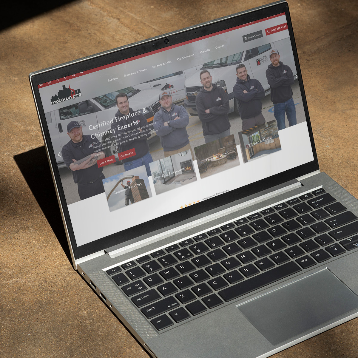 Custom website design for chimney companies in Cleveland, OH